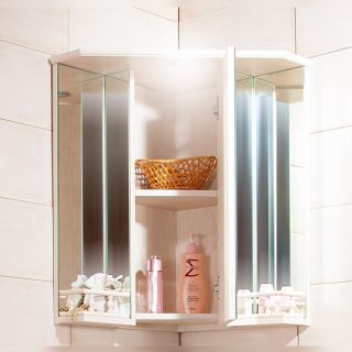 Зеркальный шкаф с подсветкой Бриклаер Кантри 4627125413711 с балюстрадой 70 см бежевый дуб прованс